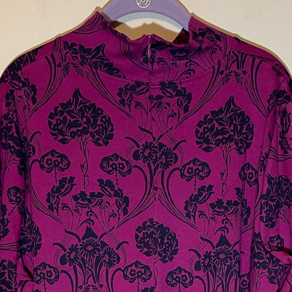 Chico’s Floral Mockneck Pima Cotton Tunic Sz 3 (XL/16) - Picture 5 of 12